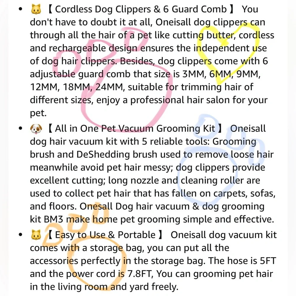 BRAND NEW! Dog Grooming Vacuum & Dog Grooming Kit, Clippers,5 Tools Low Noise